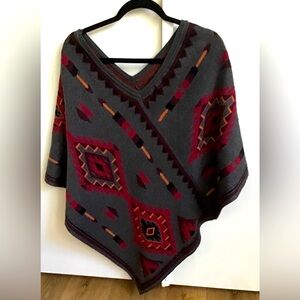 KERISMA Southwestern Aztec Print Women's Sweater One Size  Poncho Mounta…